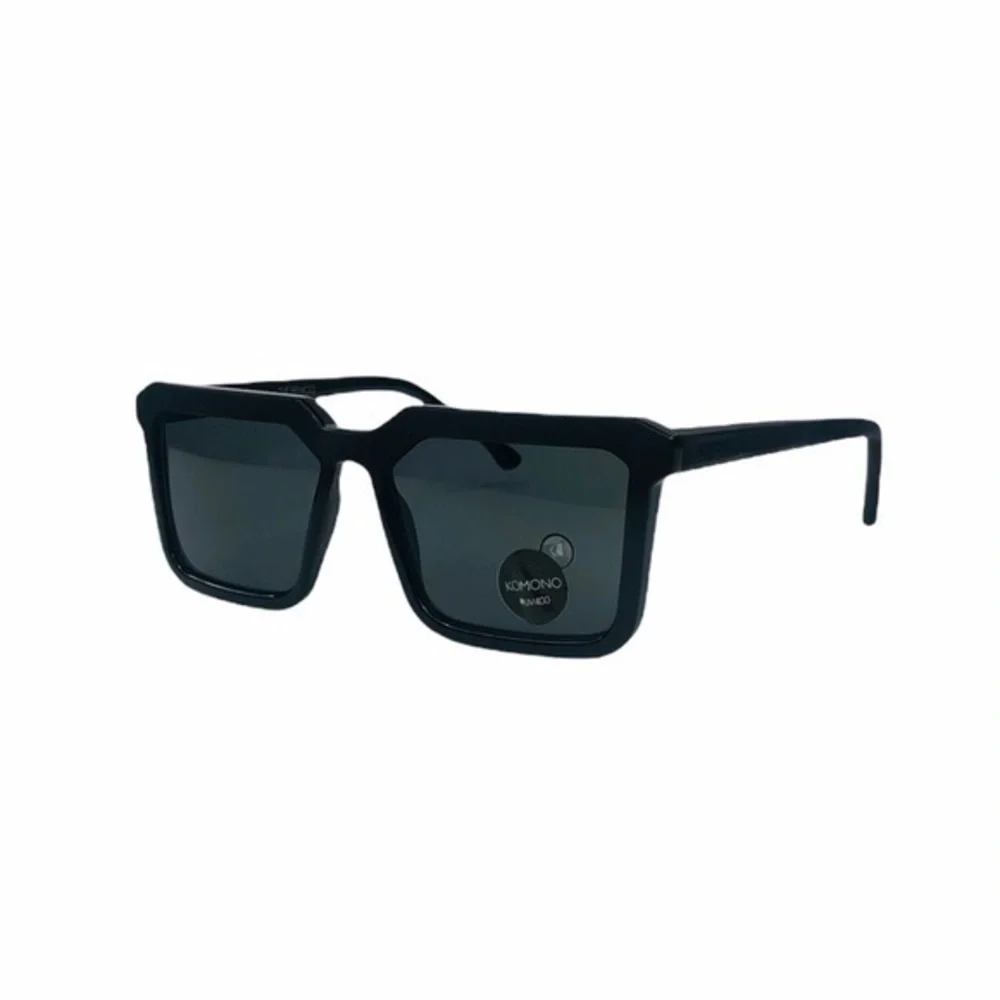 KOMONO Benicio Black Rubber Glossy Sunglasses NWT